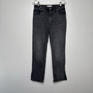 Abercrombie & Fitch The 90’s Straight Ultra High Rise Gray Black Jeans‎ 6S/28.